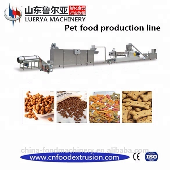 New type 2018 pet food extruder machine production line with packaging machine 