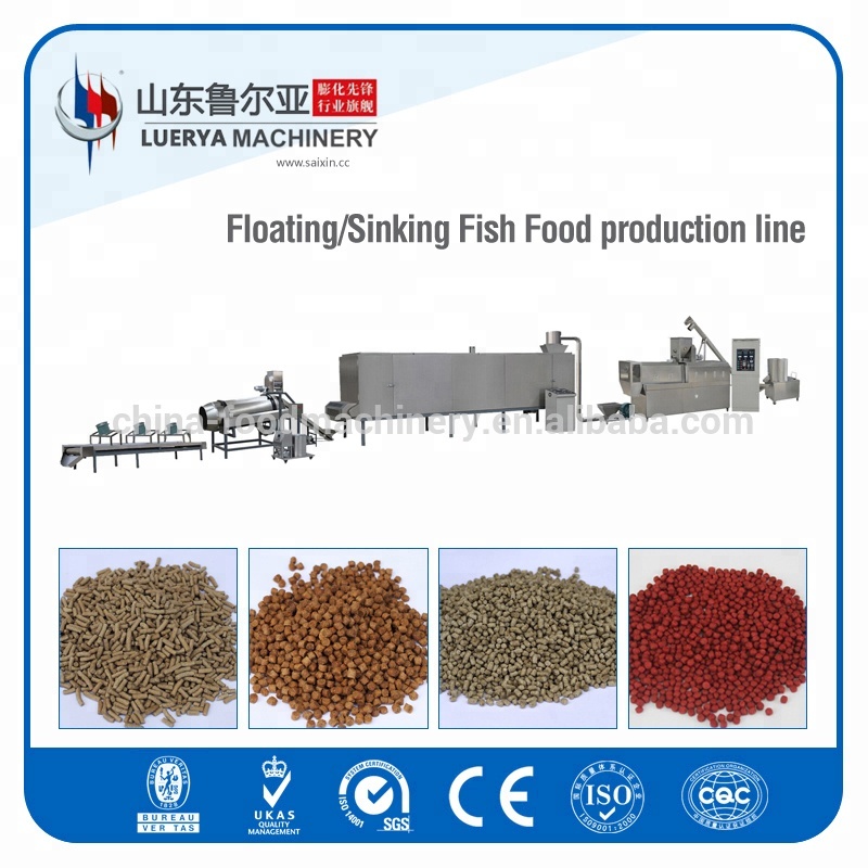 Full-automatic floating fish pellet feed making machine production line