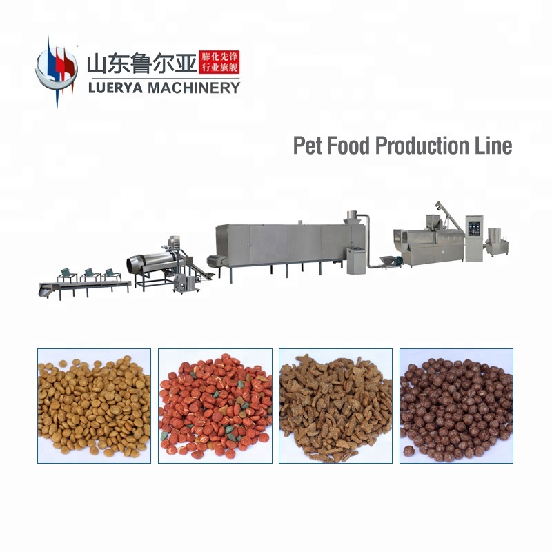New type 2018 pet food extruder machine production line with packaging machine 