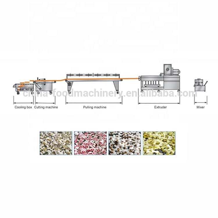 Manufactured double color Dog snacks food Pet treats chewing gum extruder