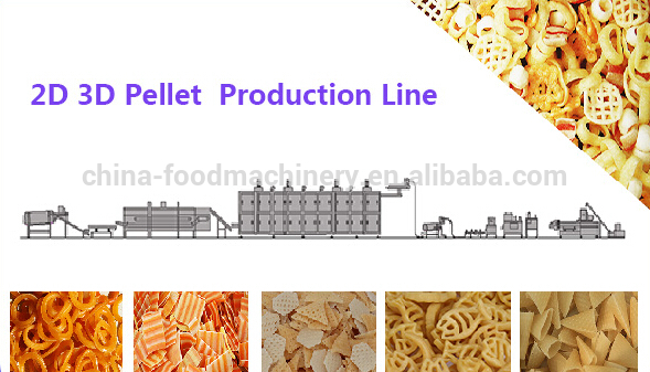 Hot sale full automatic 3d papad pani puri fryums making machine