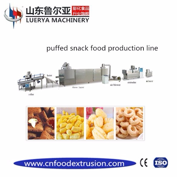 Crispy Puffed Rice Snacks Food Extruder Machine