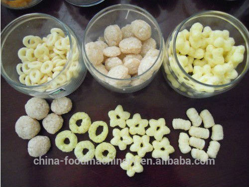 Corn puff extruder processing line with namkeen making machine 