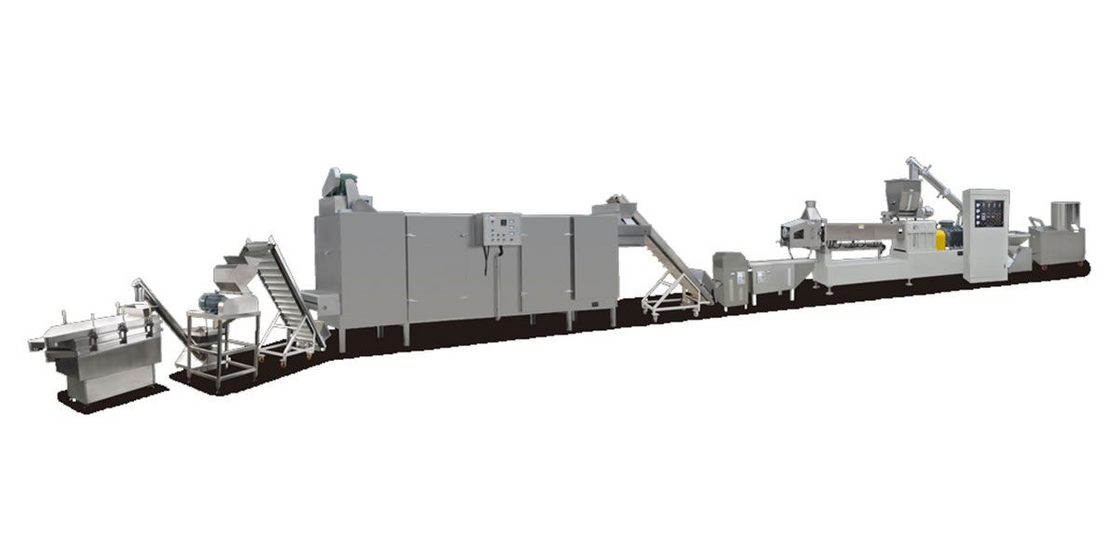 Free formula and installation 1000-1500kgs/h steam type extruder pet food machine