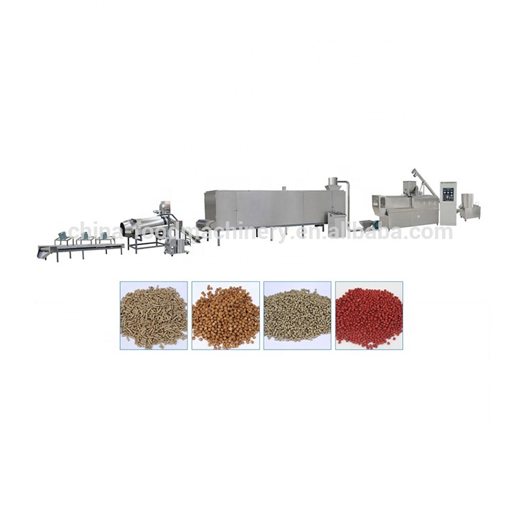 Full-automatic floating fish feed pellet extruder with stainless steel 
